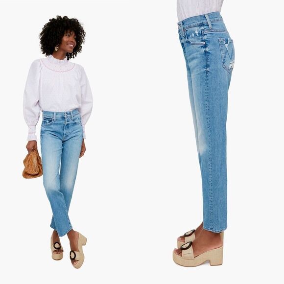 Mother Superior Denim Straight Leg Slay It With Flowers Hiker Hover Size 26 - Picture 3 of 10